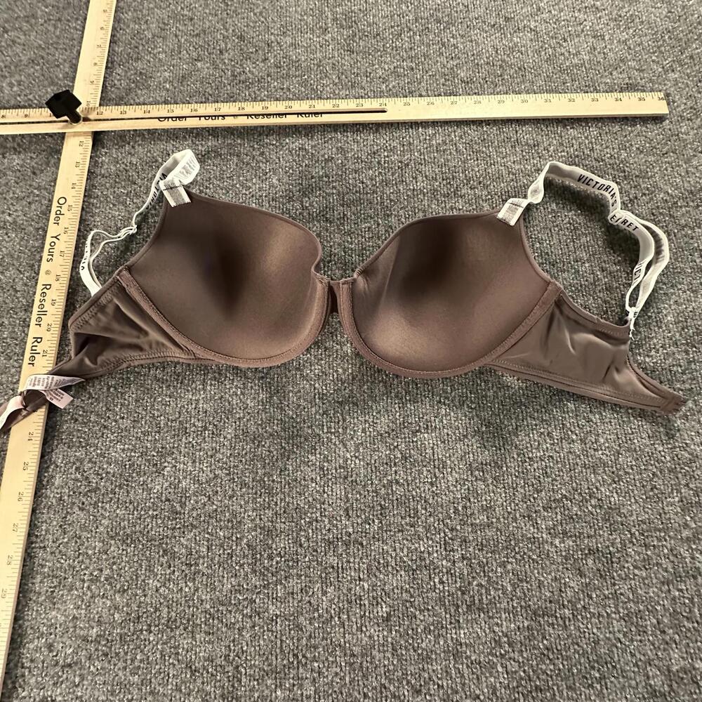 Victoria's Secret T-Shirt‎ Lightly Lined Scoop Demi Bra Logo Strap 34DD #532 - Picture 8 of 11